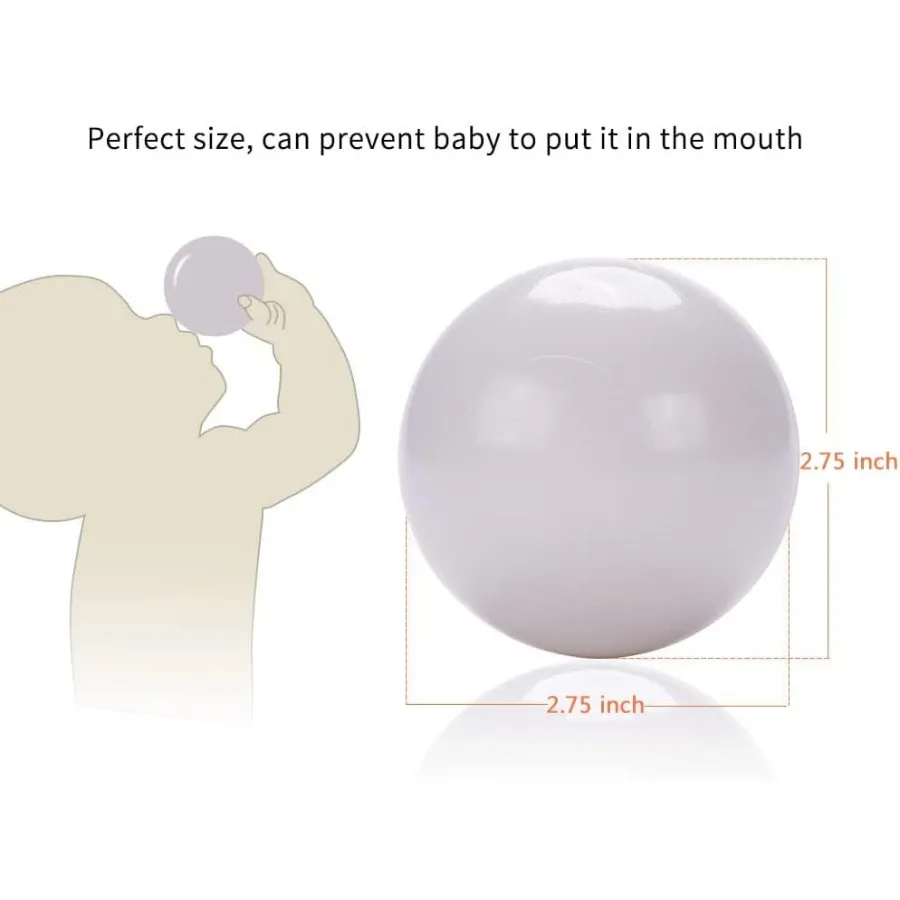 50 sztuk kulek do basenu z kulek - 7 cm plastikowe kulki bez ftalatów i BPA, odporne na ścieranie, antystresowe, zabawka do basenu z kulek z torbą do przechowywania