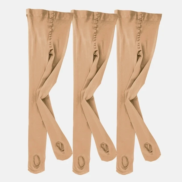 Professional Kids Children Girls Soft Microfiber Convertible Ballet Dance Tights With Hole