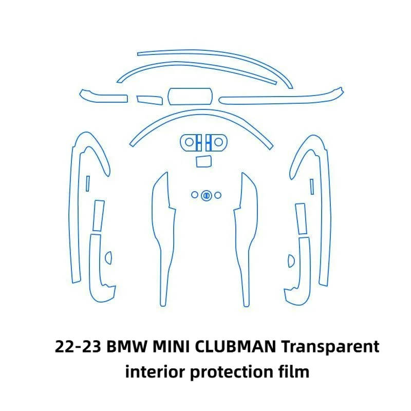 For 22-23 BMW MINI CLUBMAN interior film center console screen transparent anti-scratch protective film modification