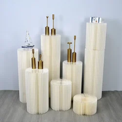 Folding Paper Roman Column Ornaments Party Wedding DIY Decoration  Dessert Cake Table Stand Columns  Decoration Display Stand