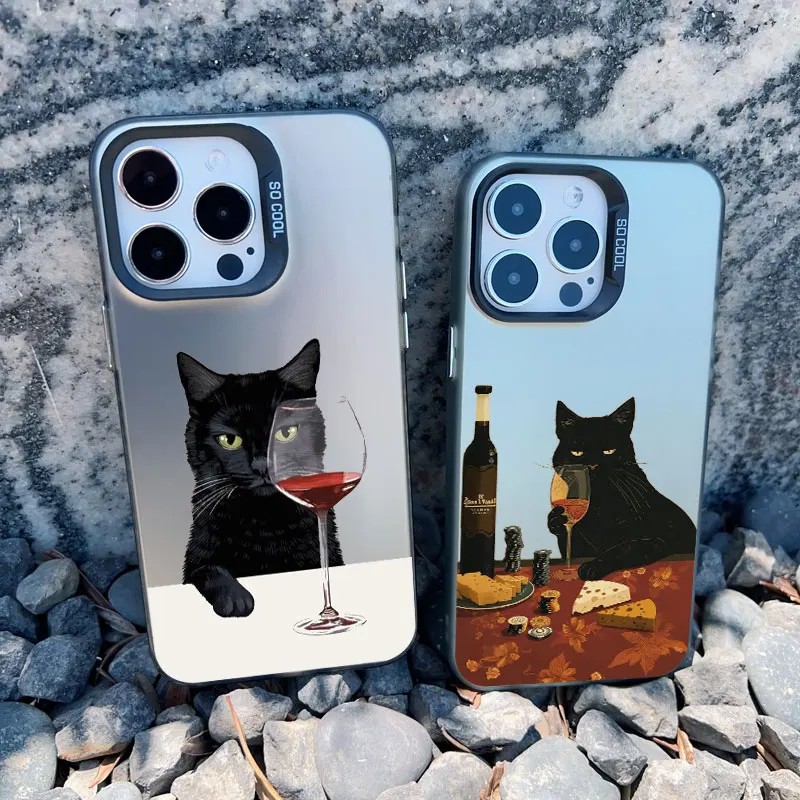 Funny Cat Daily Life Phone Case For iPhone 11 Case iPhone 16 13 15 Pro Max 12 Pro Max 13 Mini 14 15 Plus Shockproof Laser Covers