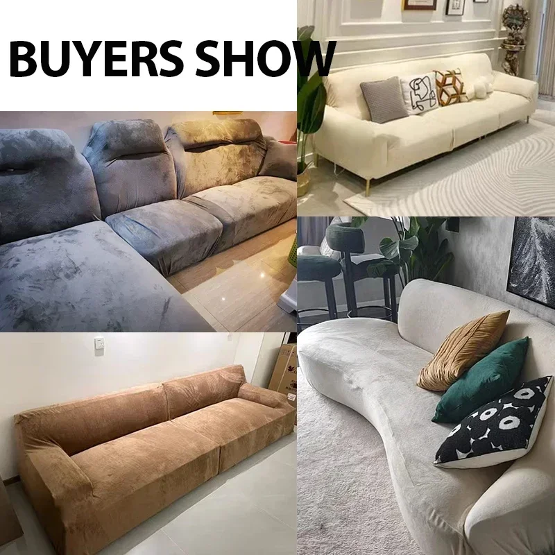 1/2/3/4 مقاعد سوبر لينة غطاء أريكة قطيفة تمتد شامل أريكة أغطية L شكل الأريكة كرسي يغطي لغرفة المعيشة #3