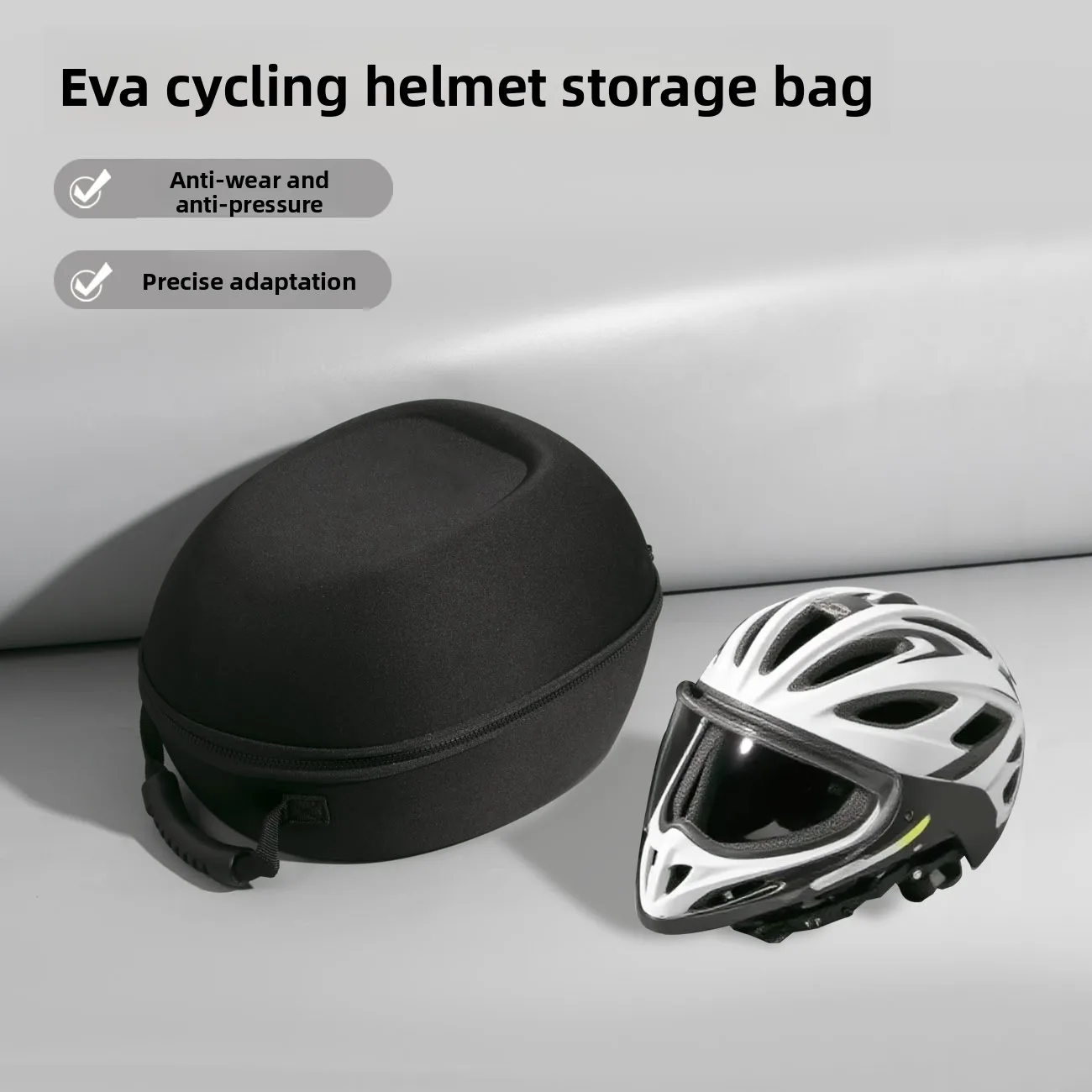 Large Capacity Ellipse EVAHelmet Bag Shockproof Hard Shell Travel Case Bike Helmet Portable Handheld Carrier Cycling Motorcycle