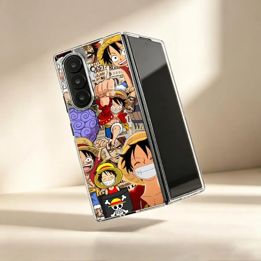 Case for Samsung Galaxy ZFold4 ZFold5 ZFold6 Z Fold 7 6 5 4 3 ZFold3 ZFold7 Transparent Soft Phone Cover Happy O-neS L-uffyS
