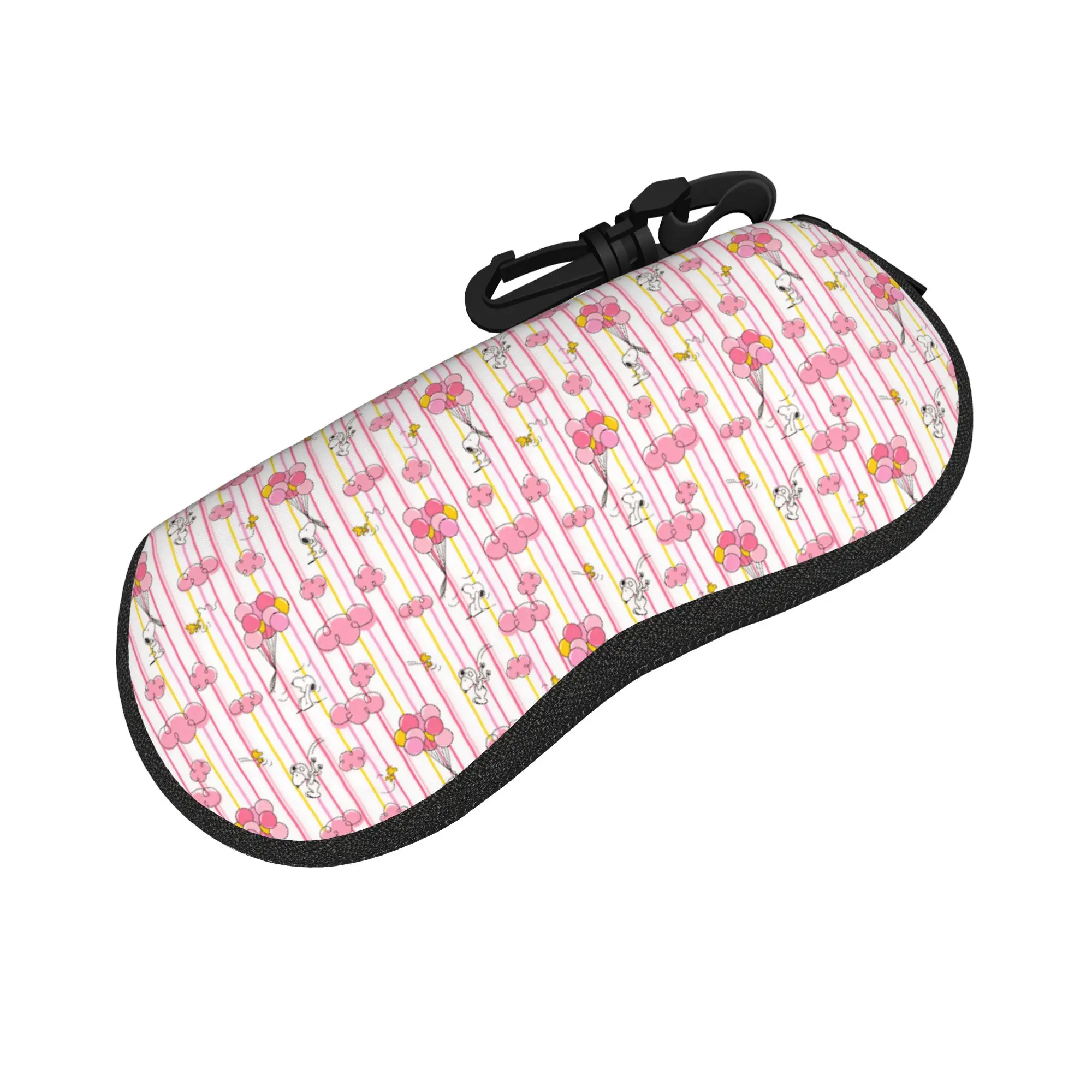 Snoopy Woodstock Cartoon Beagle Eyeglass Glasses Case Women Men Soft  Sunglasses Protective Pouch view 2