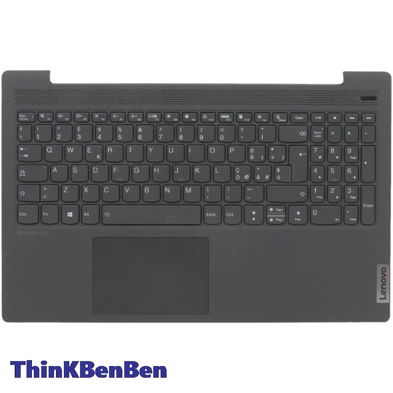 Capa superior Palmrest Shell, TI teclado cinza grafite italiano, Lenovo Ideapad 5, 15, ITL05, IIL05, ALC05, ARE05, 5CB0X56158