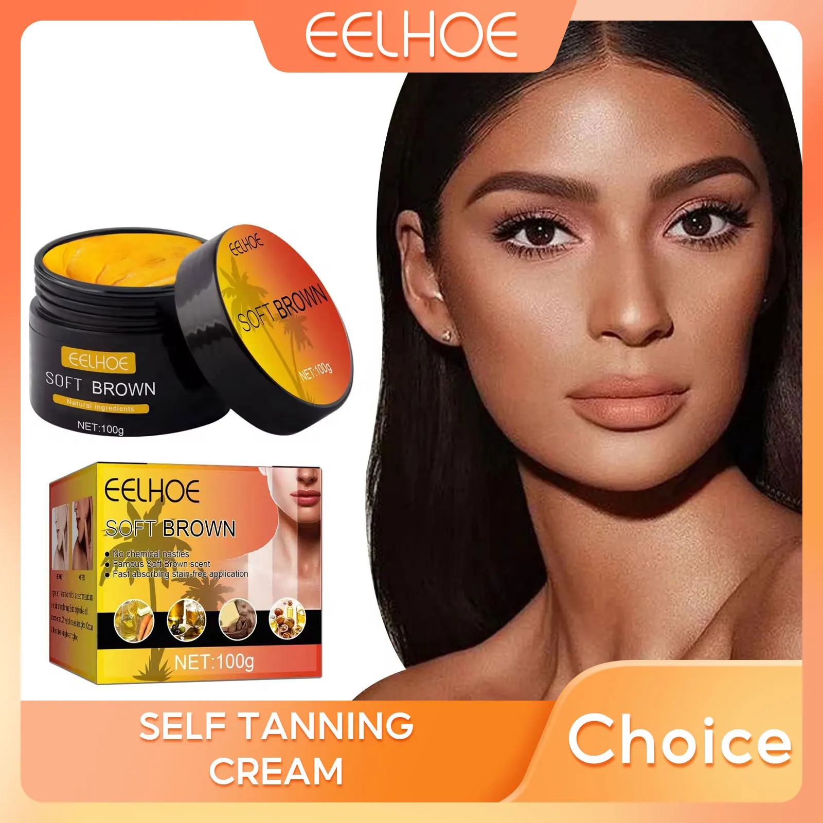 

EELHOE крем для загара тела, усилитель автозагар для интенсивного загара, увлажняющий крем для интенсивного загара, бронзовый лосьон, крем для солярия