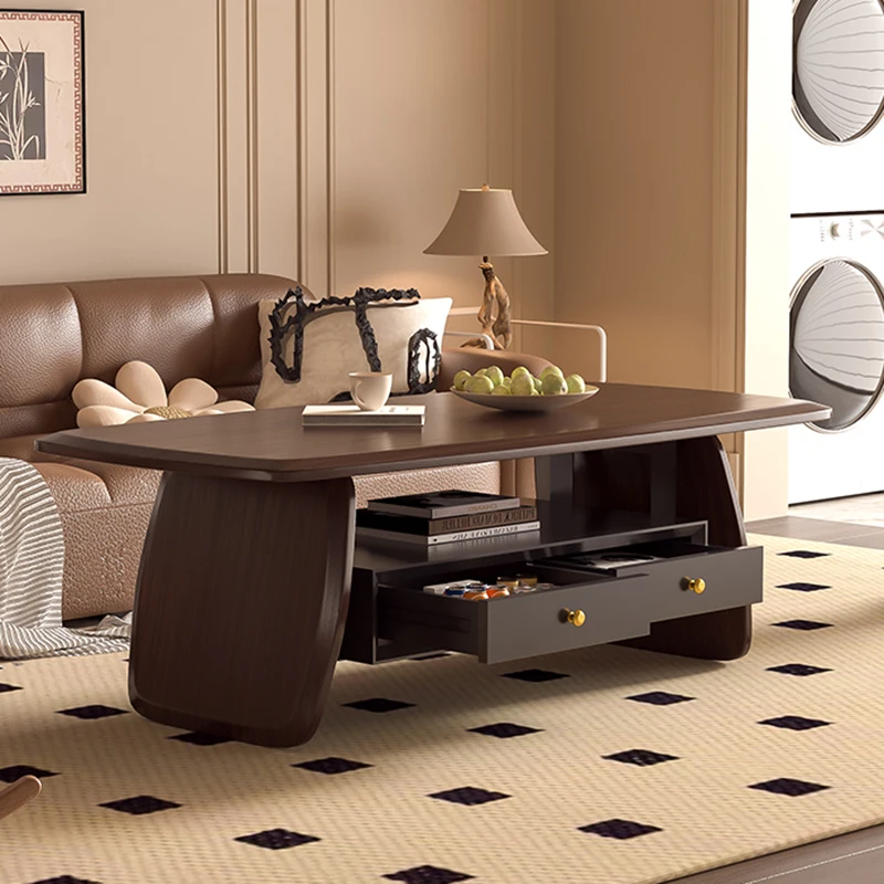 

m Design Coffee Tables Cream Style Delicacy Modern Trendy Coffee Table With Drawers Mesa Centro Living Room Furniture m