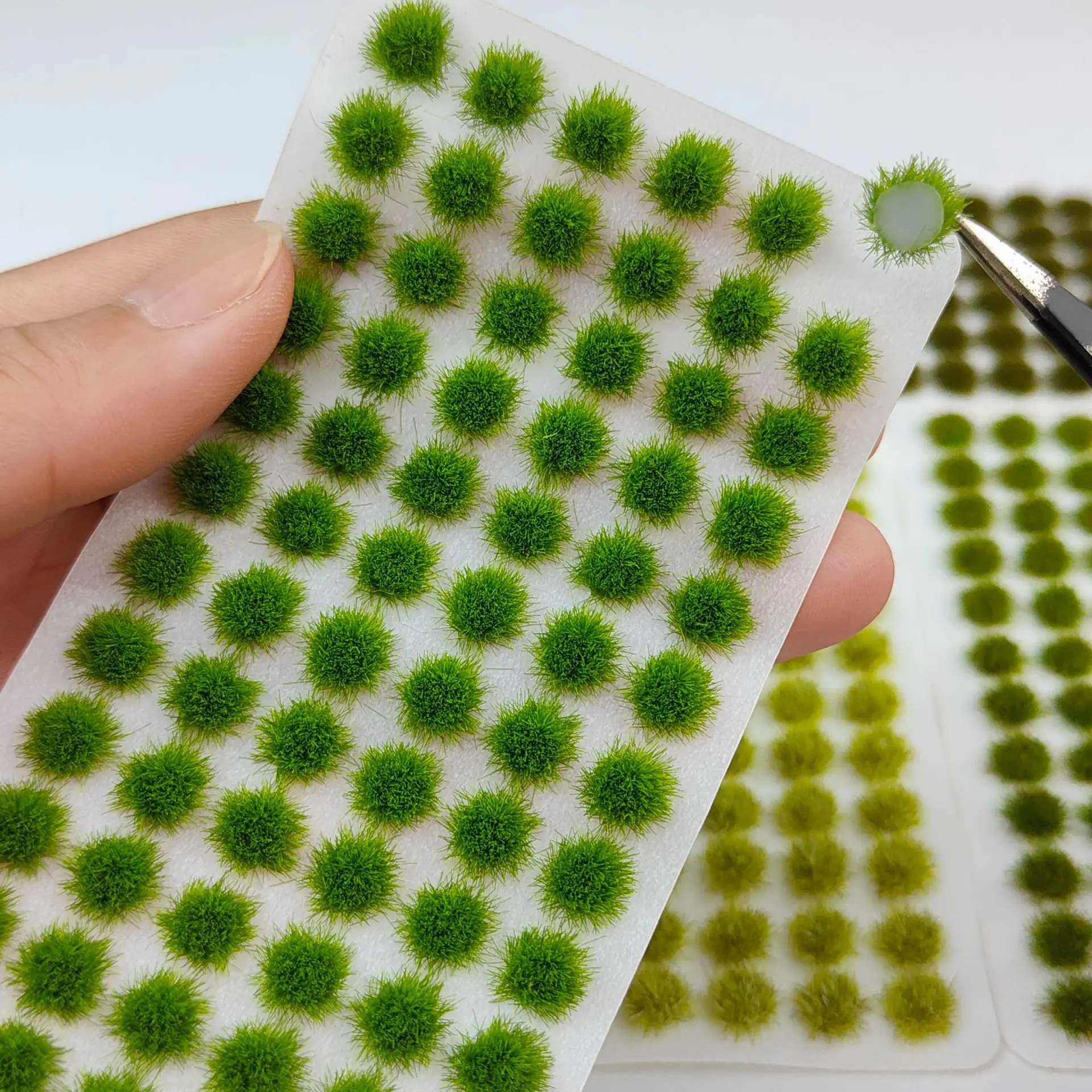 미니어처 정적 잔디 클러스터 모델 키트 3MM 잔디 식물 재료 DIY 풍경 레이아웃 디오라마 액세서리