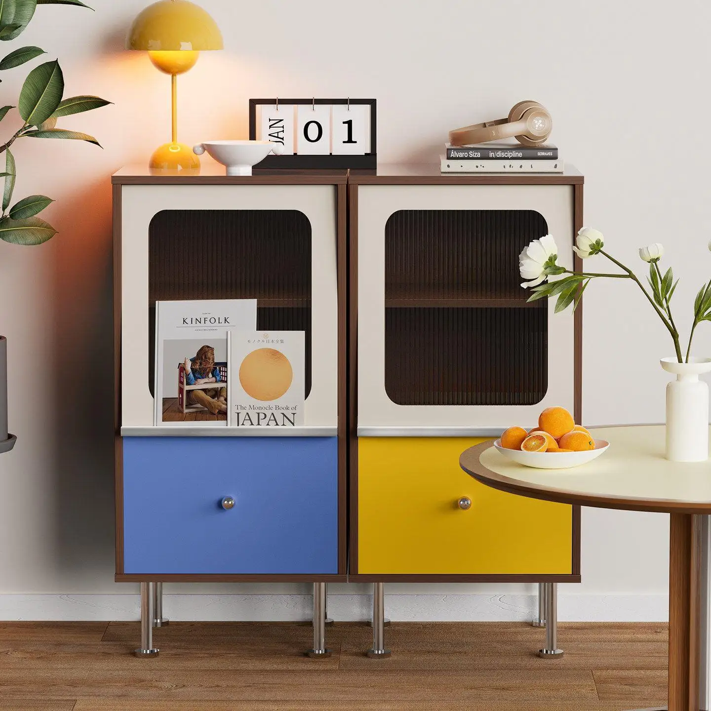 DSA sofa side cabinet, storage against the wall, integrated TV dining side chest, bedroom locker