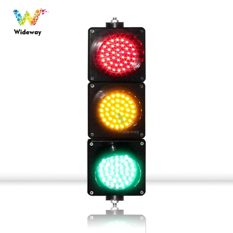 DC12V DC24V AC85-265V new design 100mm PC housing Clear Lens red yellow green LED traffic signal light mini toy traffic signal