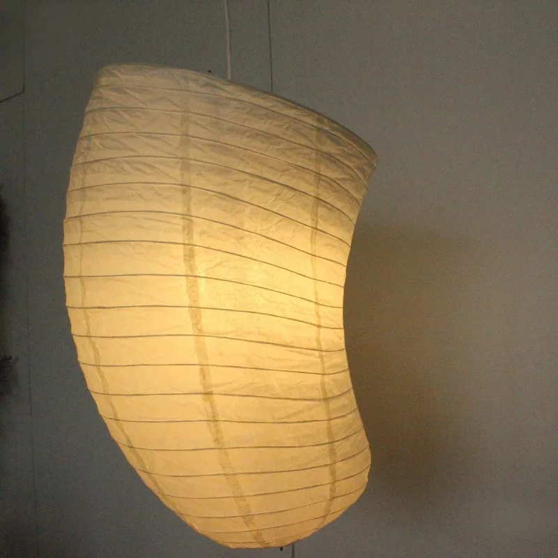 Japanese Designer Rice Paper Sphere Square Pendant Lights LED Living Room Bedroom Study Homestay Wabi-sabi Style Hanging Lamps