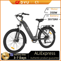 DYU C1 Adult Electric Bicycle 350w Motor Electric Bike 25km/H Max Speed 36V 10Ah 65Km Range Powerful City Commuter E-Bike