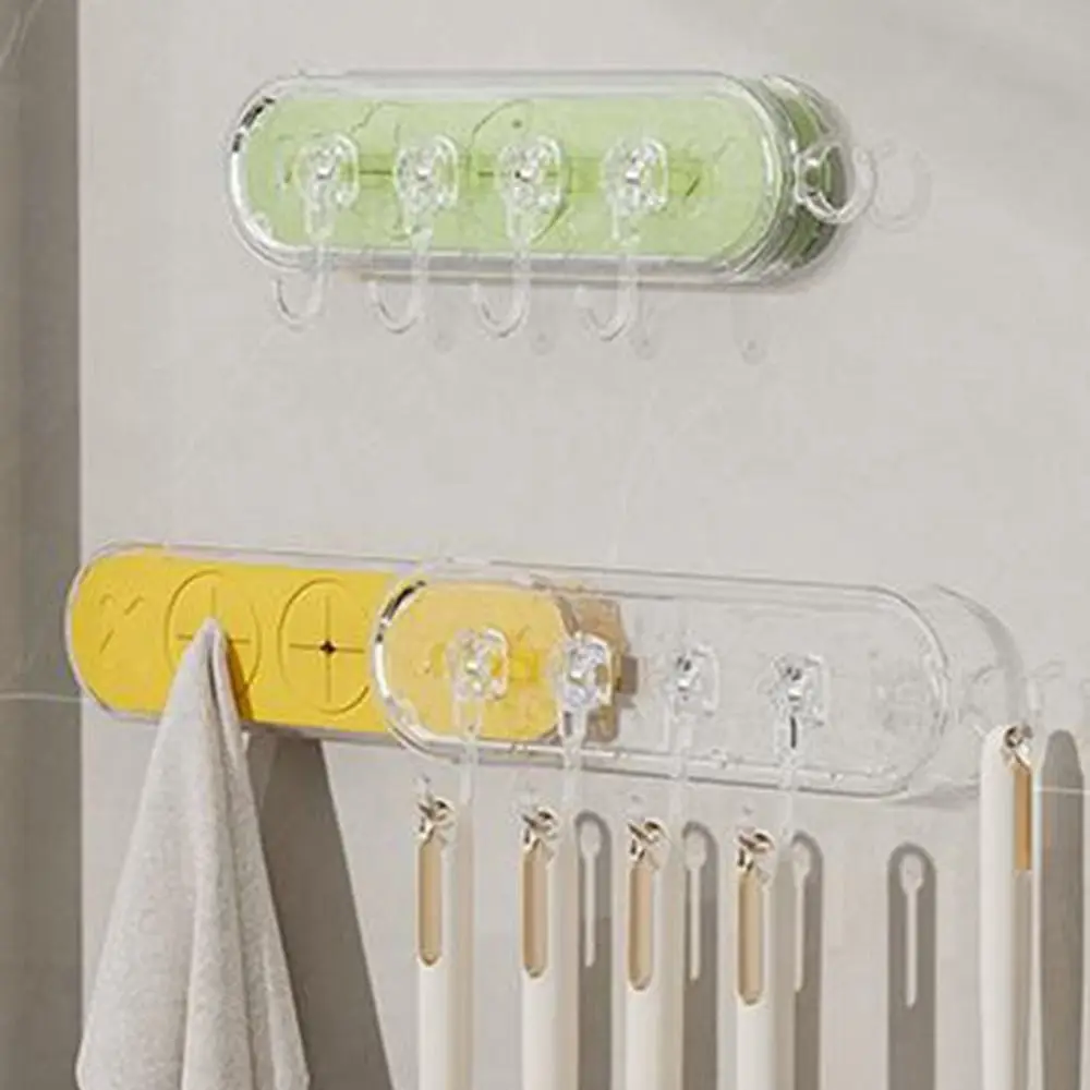 

2Pcs Punch Free Suction Cup Hooks Wall mounted Space Saving Kitchen Stretchable Hooks Plastic Towel Key Hook for Home