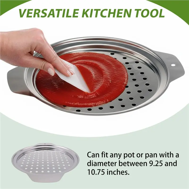 [B17B!】 Stainless Steel Spaetzle Maker Lid With Scraper Traditional German Egg Noodle Maker Pan Pot Spaghetti Strainer