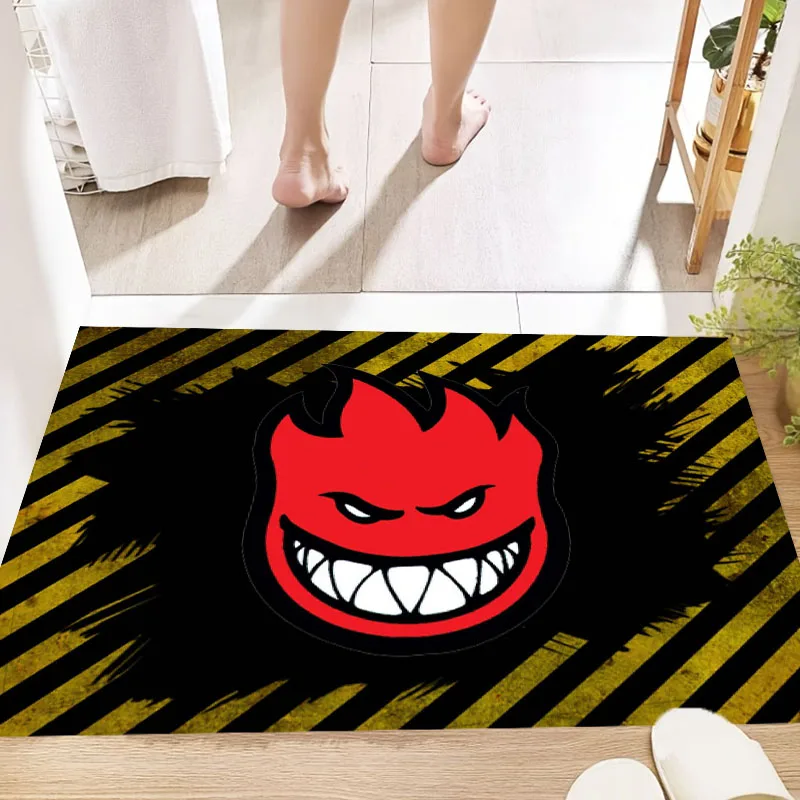 Fire-Skateboard Man Door Mat Entrance Non-slip Doormat Kitchen Carpet Living Room Hallway Rugs Bathroom Door Mats