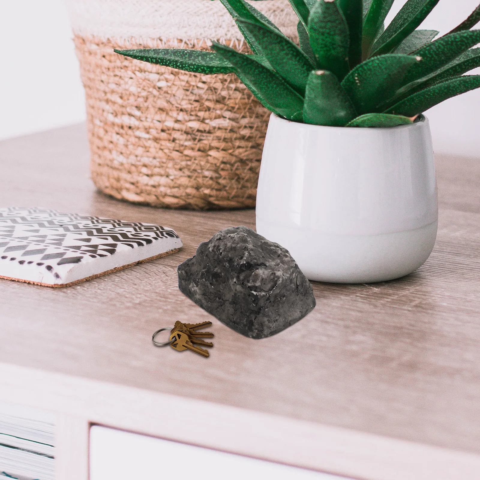

Resin Key Box Stone Appearance Holder Storage Case Artificial Rock Weather-resistant Hilder Hider