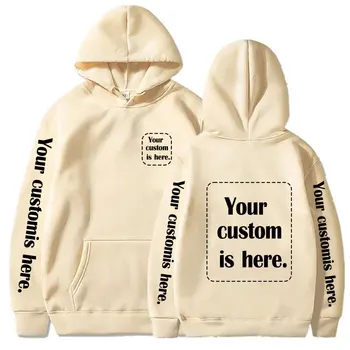 2026 Student Casual Custom Printed Text DIY Hoodie Customized Personalized Hoody Custom…