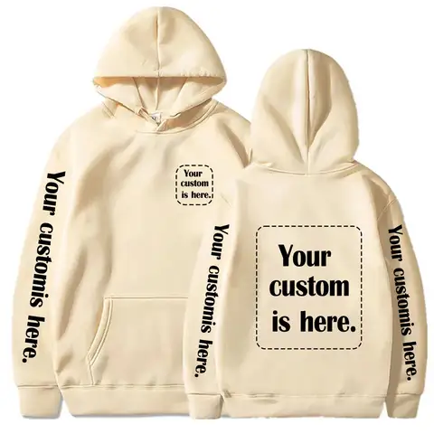 2026 Student Casual Custom Printed Text DIY Hoodie Customized Personalized Hoody Custom Hoodies Text Sweatshirt Clothes
