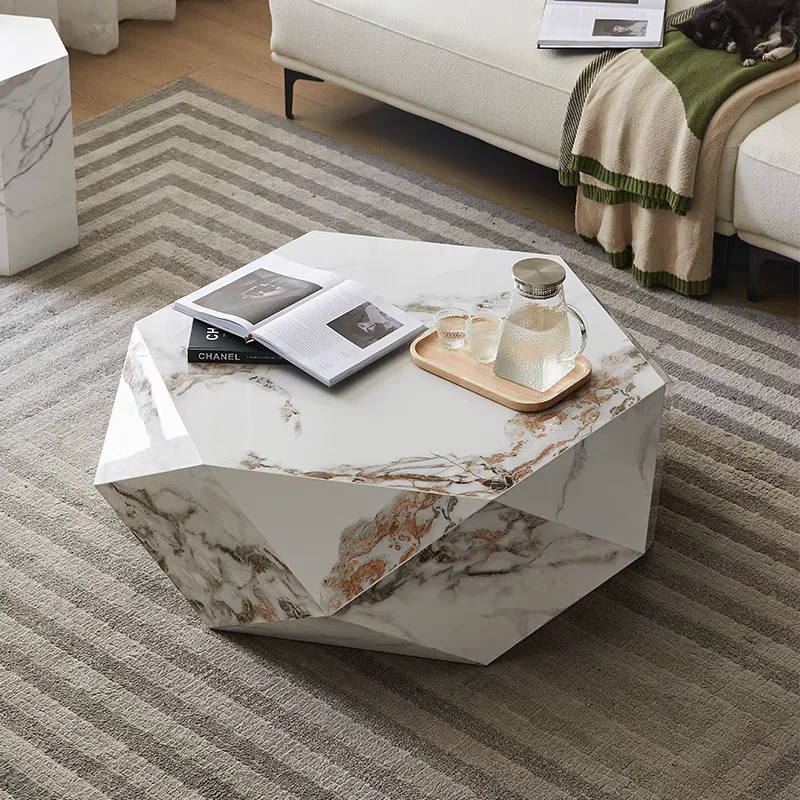

Custom Modern Model Fashion Simple Marble Pattern Coffee Table Coffee Table Living Room Bedroom Combination Coffee Table
