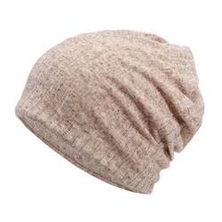 New Summer Spring Men Women's Turban Hat Slouchy Beanie Mesh Breathable Cotton Hat Beanies Knitted Cap Female Male Gorros Bone