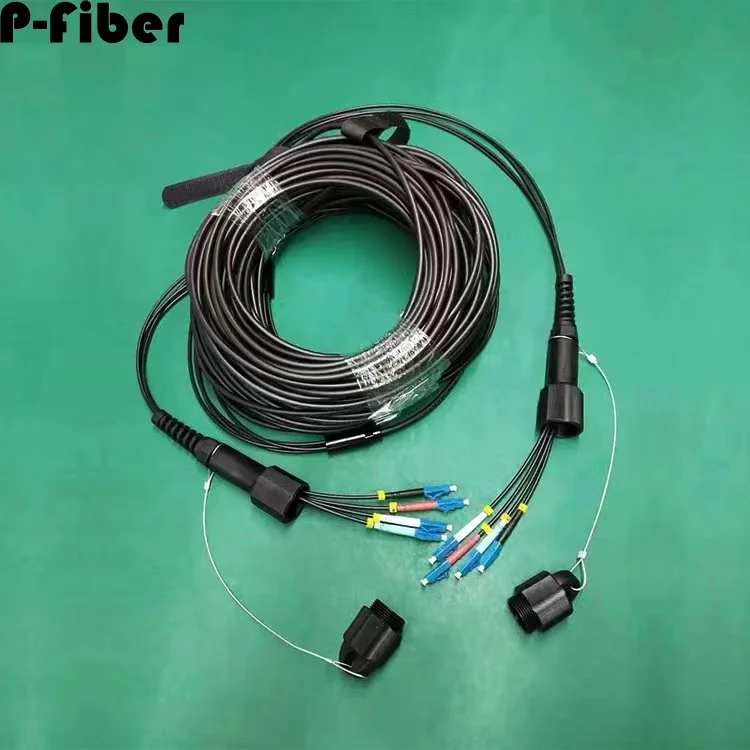 armored patchcord 150m 2/4/6/8 cores singlemode outdoor PDLC LC SC FC APC SM LSZH TPU DVI waterproof optical fiber jumper 8C4C6C