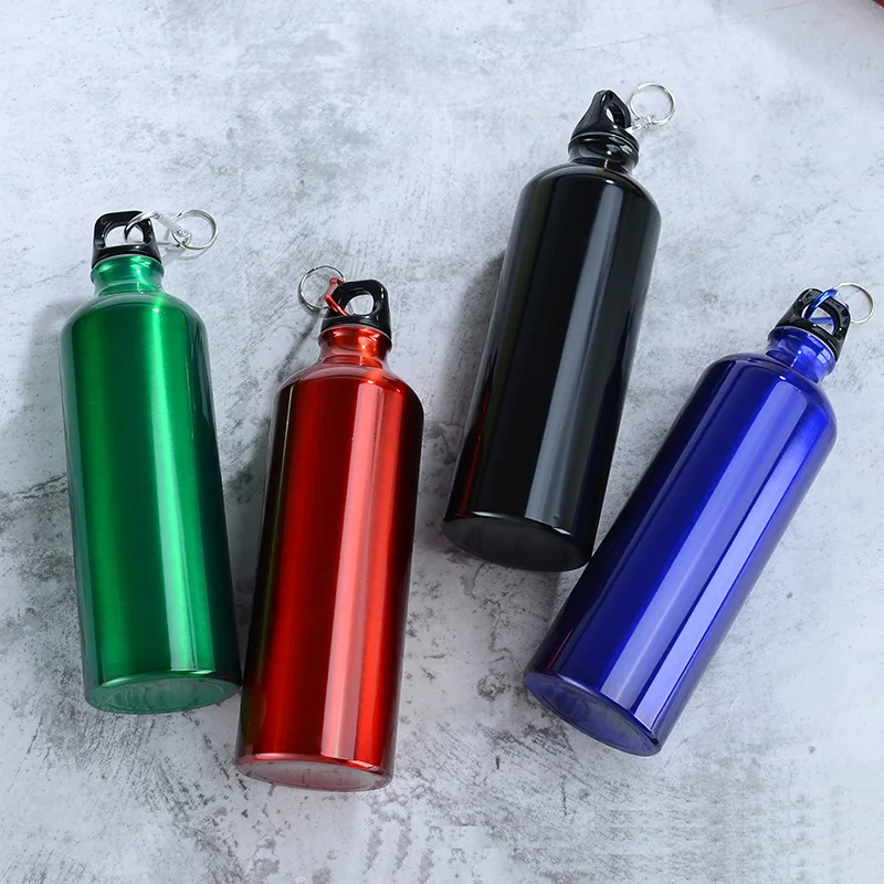 Large Capacity Outdoor Portable Sports Aluminum Kettle Gift Cup Gradient Water Bottle 750ml