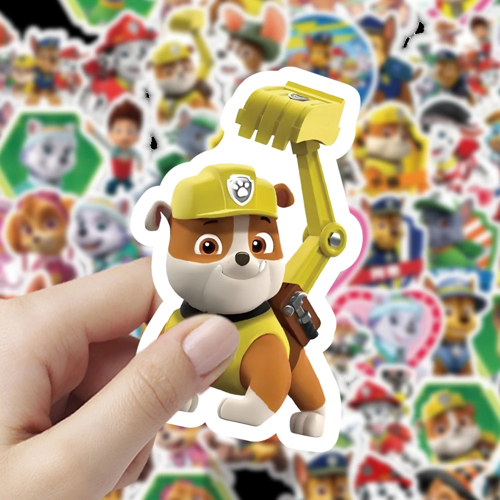 10/30/60pcs Cool Cute Anime PAW Patrol Stickers Cartoon decalcomanie fai da te Scrapbook Laptop Phone Case decorazione Sticker per bambini giocattoli