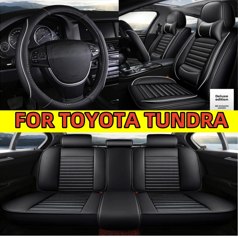 

FOR TOYOTA TUNDRA car seat Cover, all-inclusive 5-seat protective cover, soft and comfortable, artificial leather, waterproof