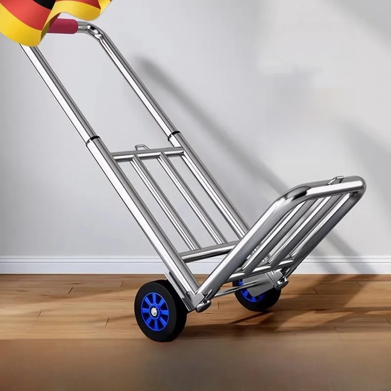 foldable-stainless-steel-hand-pulled-shopping-cart-with-climbing-wheels-for-vegetable-buying-and-cargo-transport