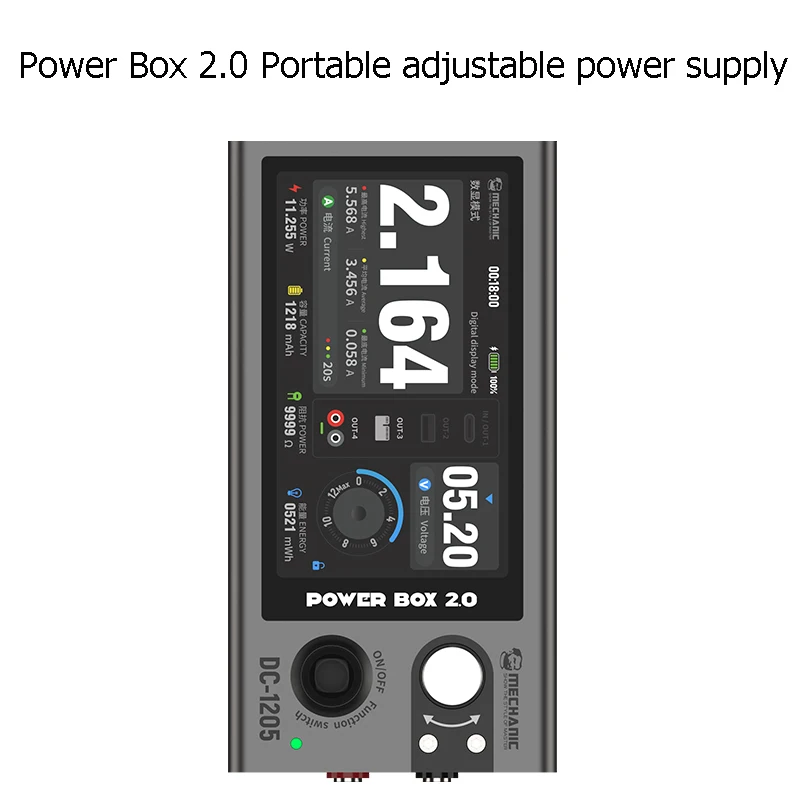 MECHANIC Power Box 2.0 Portable Adjustable Power Supply Intelligent Digital Display for Phone Repair Current Voltage Detection