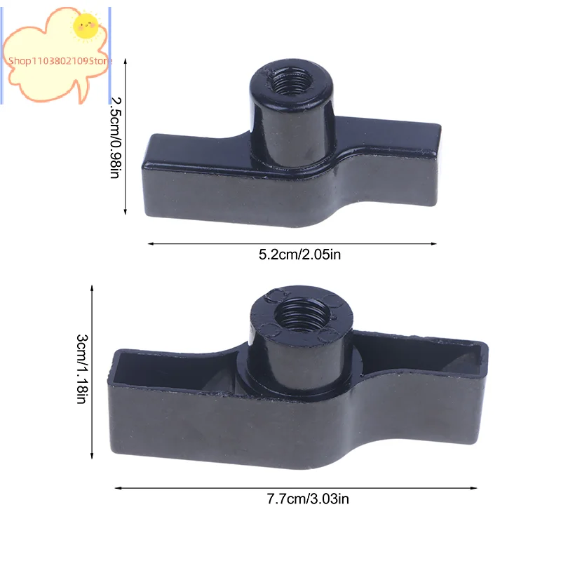 [YH]1Pc Wing Nut Truss Clamp Handle Parts Galvanized Aluminum M8 M12 Handle Black Gray Nut Knob T-nut For Light Hook