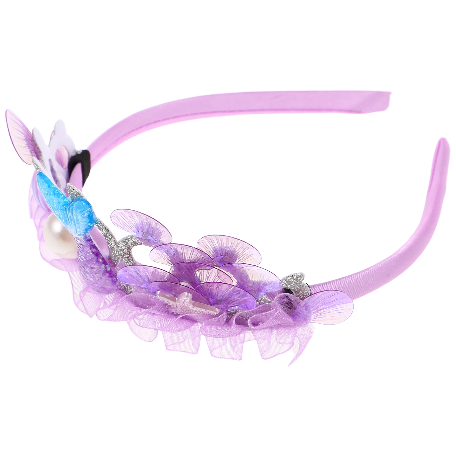 

Children's Ocean Hair Crown Mermaid Headband Girls Mermaids Decorations Little Party Favors Fabric Bands Miss Headbands for
