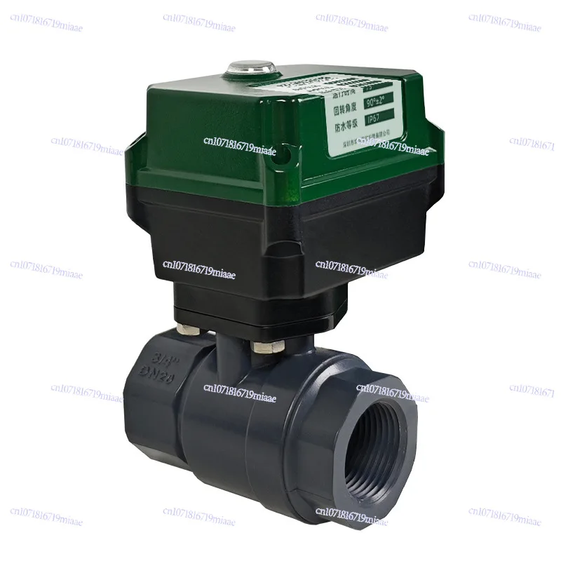 Through dn25 six points 20 mini one inch inner wire 15 plastic upvc intelligent electric ball valve adjustment 24v switch