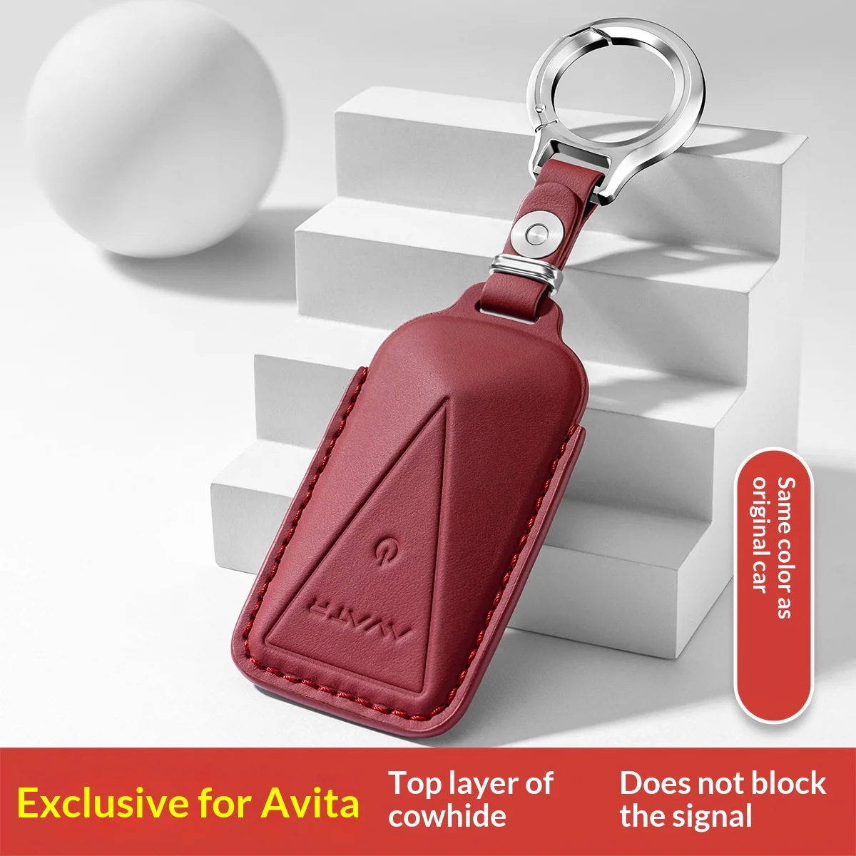

Кожаный защитный чехол для ключей Avita 07/06/12/11 с застежкой, модификация интерьера 2025 года