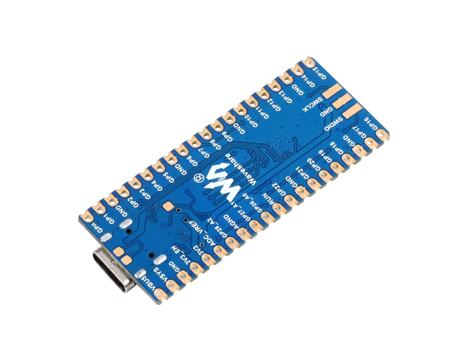 Waveshare RP2040-Plus, une carte MCU Pico-like à faible coût et haute performance basée sur le microcontrôleur Raspberry Pi RP2040, version Plus