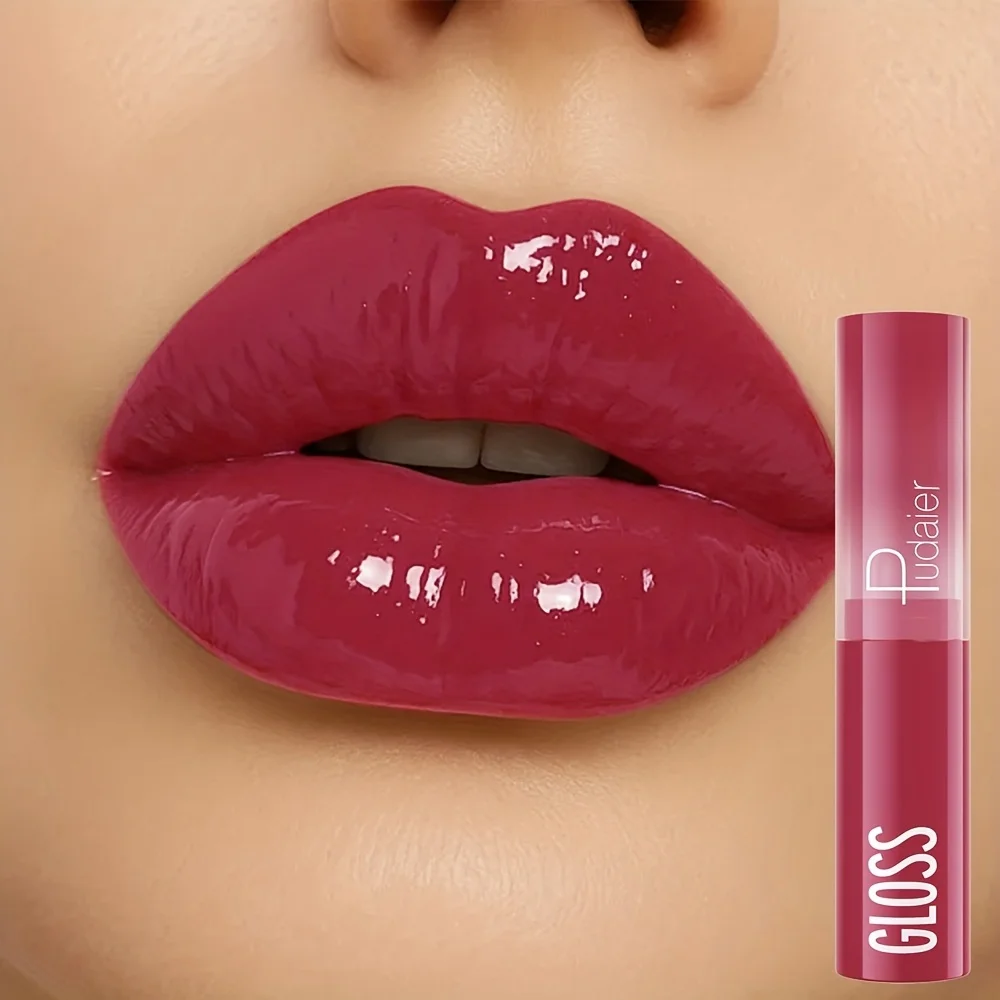 Smalto per labbra acquoso trasparente, lucidalabbra antiaderente con lucentezza a specchio, tinta per labbra in vetro leggero idratante a lunga durata
