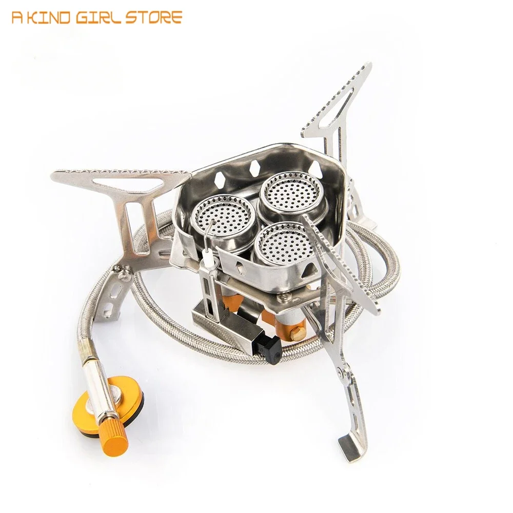 Widesea Camping Tourist Burner Big Power Gas Stove Cookware Portable Furnace Picnic Barbecue Tourism Supplies Outdoor Recreation