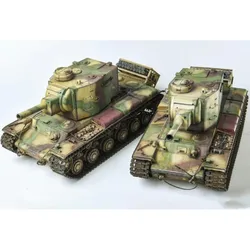 1/16 HENG długi zbiornik RC radziecki KV-2 Gigant 7.0 FPV 3949 360 ° refel rewolwerowy DIY Panzer zabawki dla chłopców prezenty świąteczne TH19749