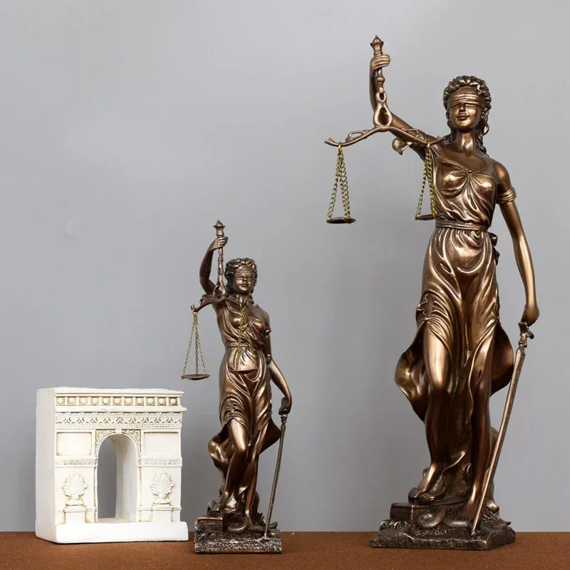 Ancient Greek Goddess Justice Sculpture Law Firm Decoration Resin Statue Bookend Ornaments Home Decoration Accessories Art Gifts