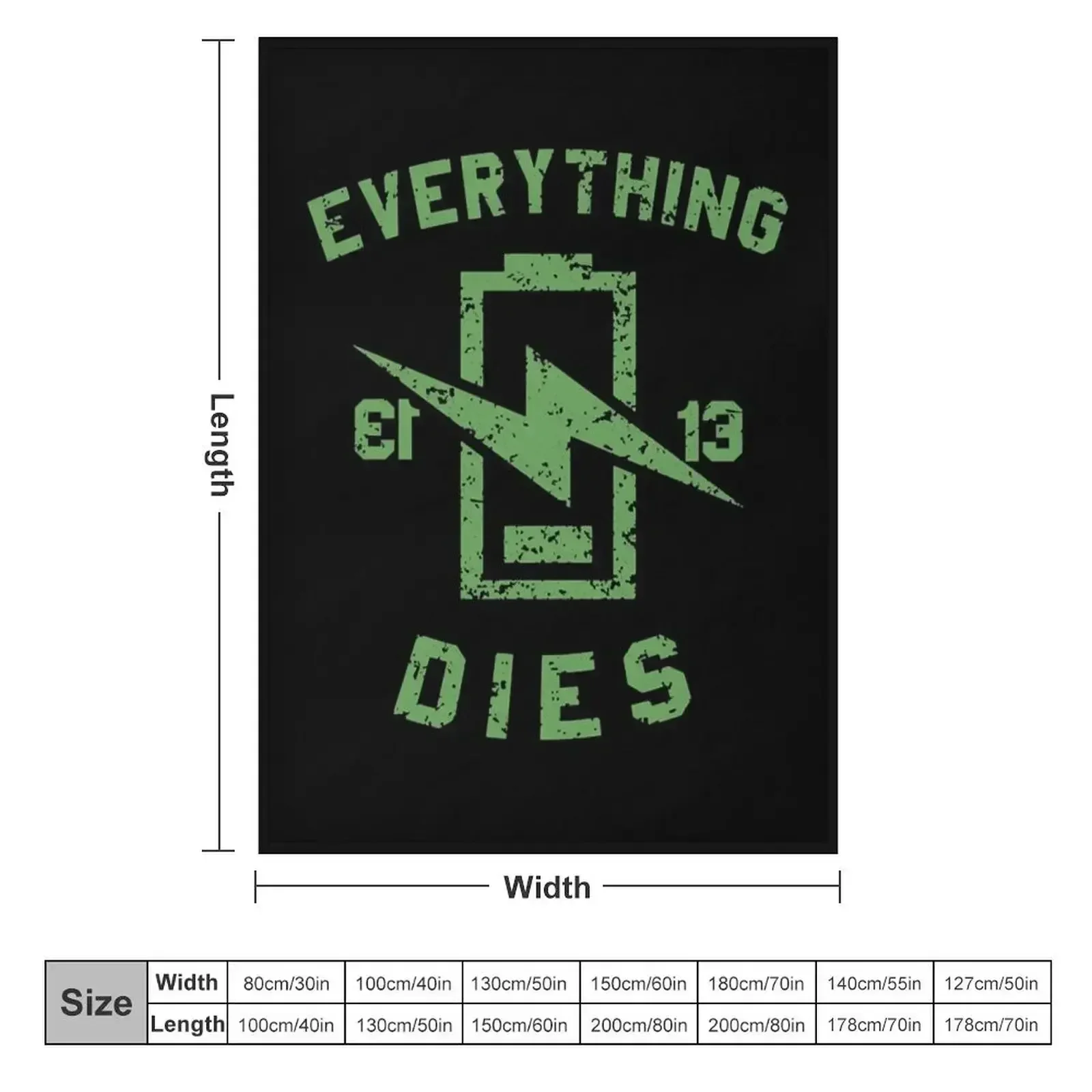 EVERYTHING DIES Throw Blanket Sofas Sleeping Bag Flannel Blankets