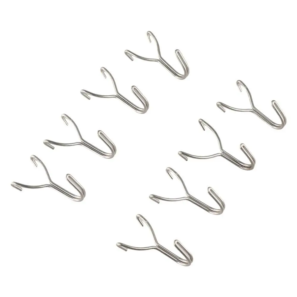 

10 pcs Wall Mesh Peg Board Hook Display Storage Racks Stainless Steel Pegs Hardware Fastener Wall-mounted