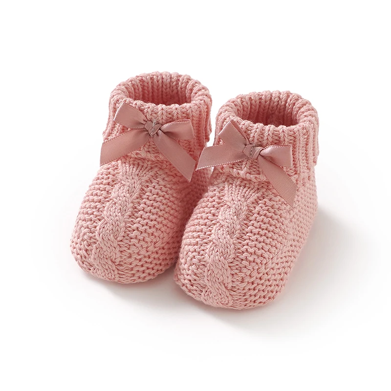 Baby First Walkers Newborn Baby Boy Girl Soft Sole Prewalker Spring Fall Winter Handmade Knitted Infant Shoses Toddler Footwear