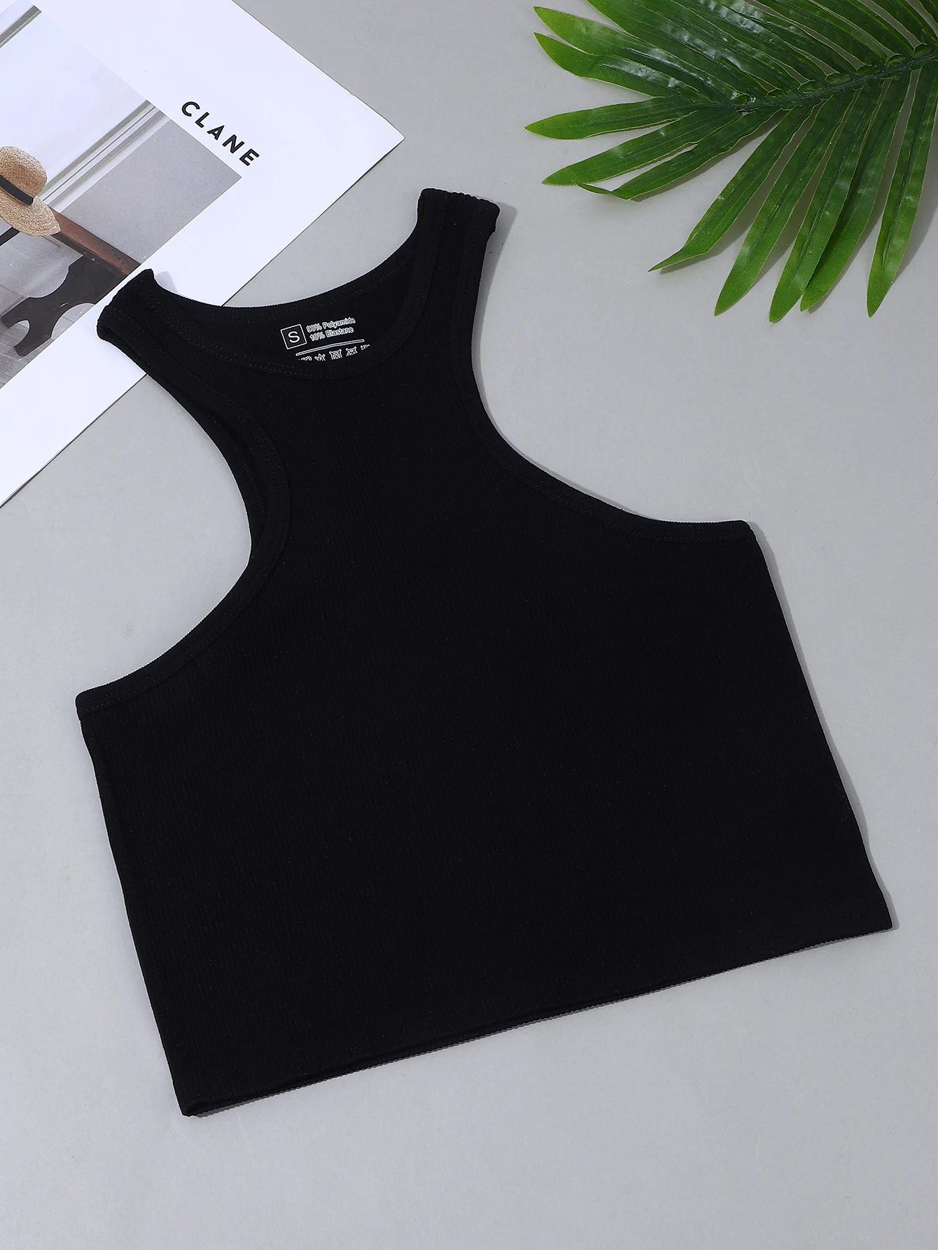 Seamless knitted high-elastic belly-baring yoga ribbed vest workman's back sleeveless sexy halter bra nylon quick-drying running