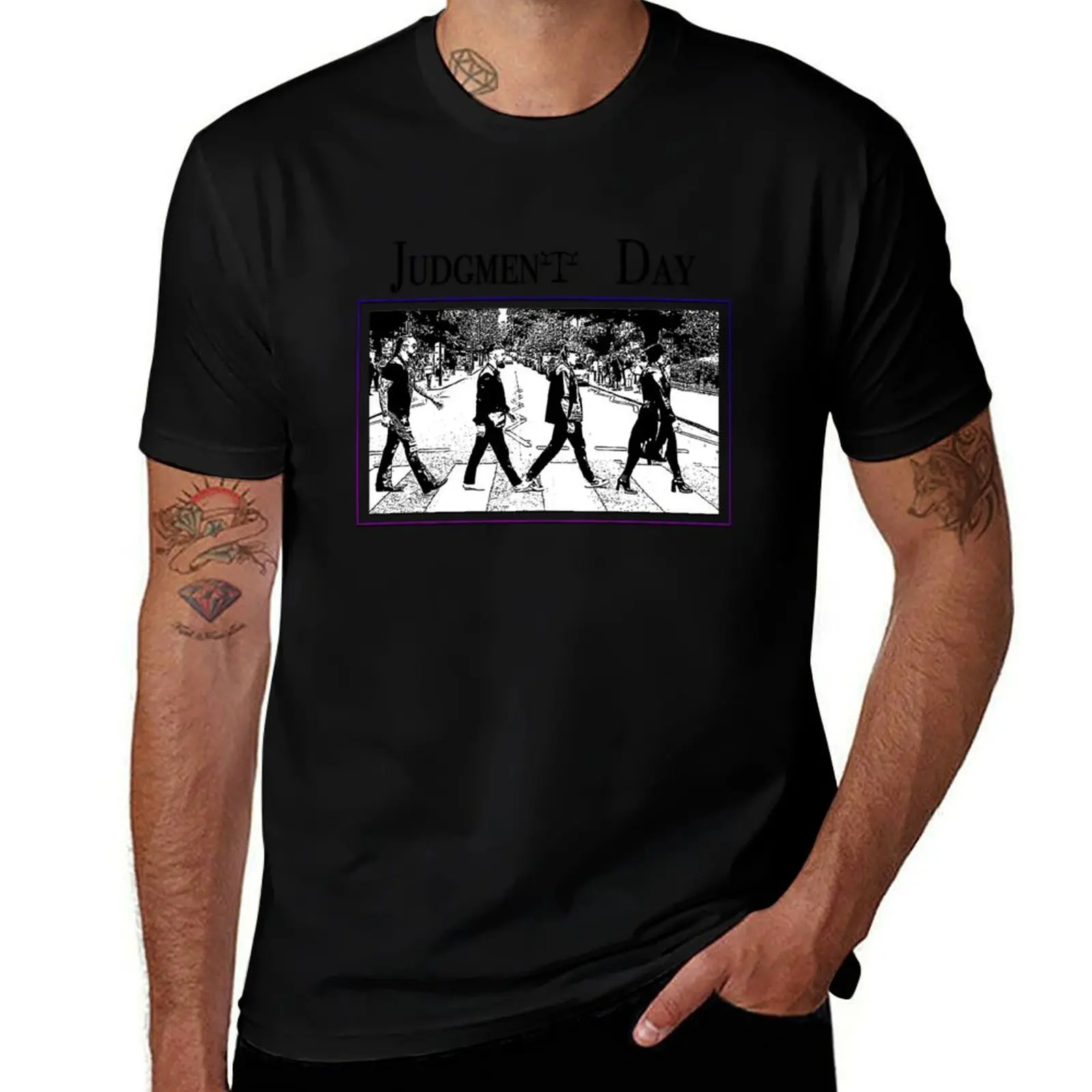 

Judgment Day on Abbey Road (FanArt) T-Shirt man t shirts cotton g man t shirts for men T-Shirt