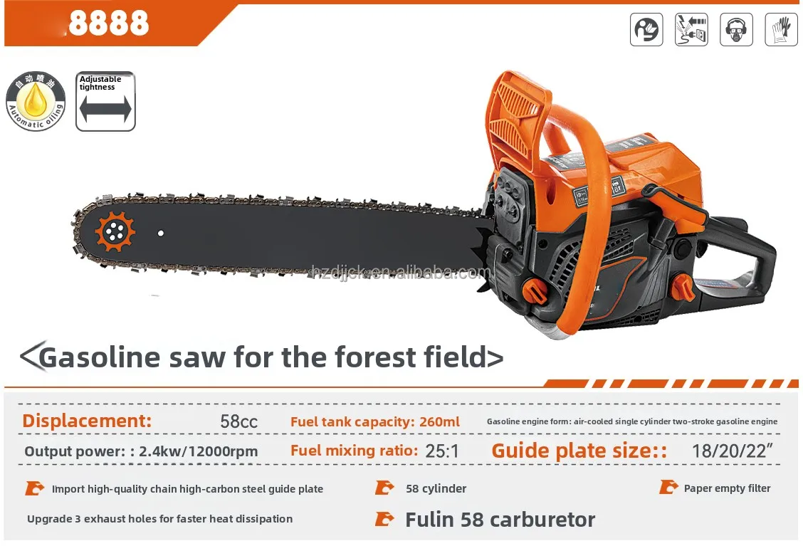 High Quality Professional Petrol Industrial Chainsaw Big Power DIY Grading Arrival Performance Cutting Ga soline