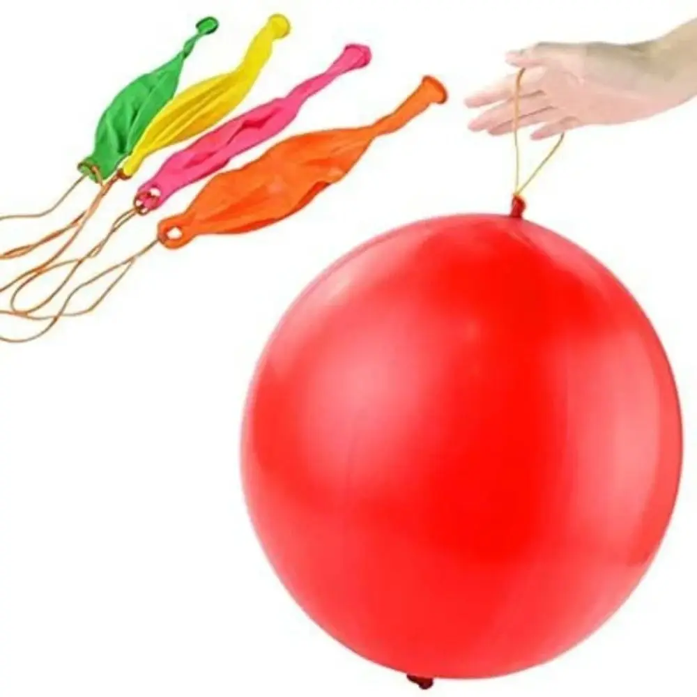 10Pcs 18 Inch Punch Bounce Balloons Party Favors with Rubber Band Punching Balloon Birthday Party Kids Heavy Duty