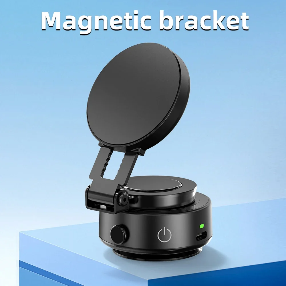 New Car Magnetic Vacuum Adsorption Bracket Automobile Navigation Double-sided Car Phone Holder For iPhone 16 Xiaomi Smartphone