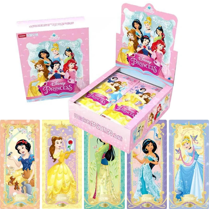 

New Disney Princess Collection Cards Frozen Anime Series Peripheral Snow White Cinderella Rare Flash Cards Hobby Table Game Toys