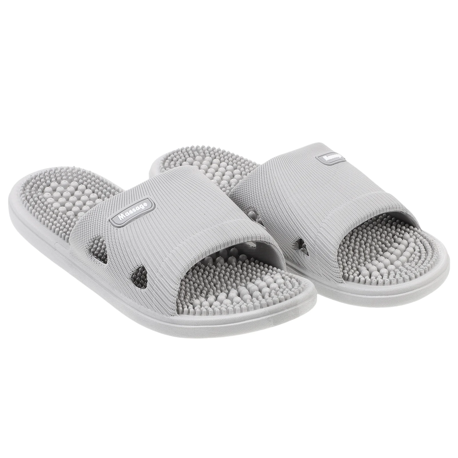 

Hombres Foot Massage Slippers Sandals Massaging Shoes Grey Lovers While Releasing